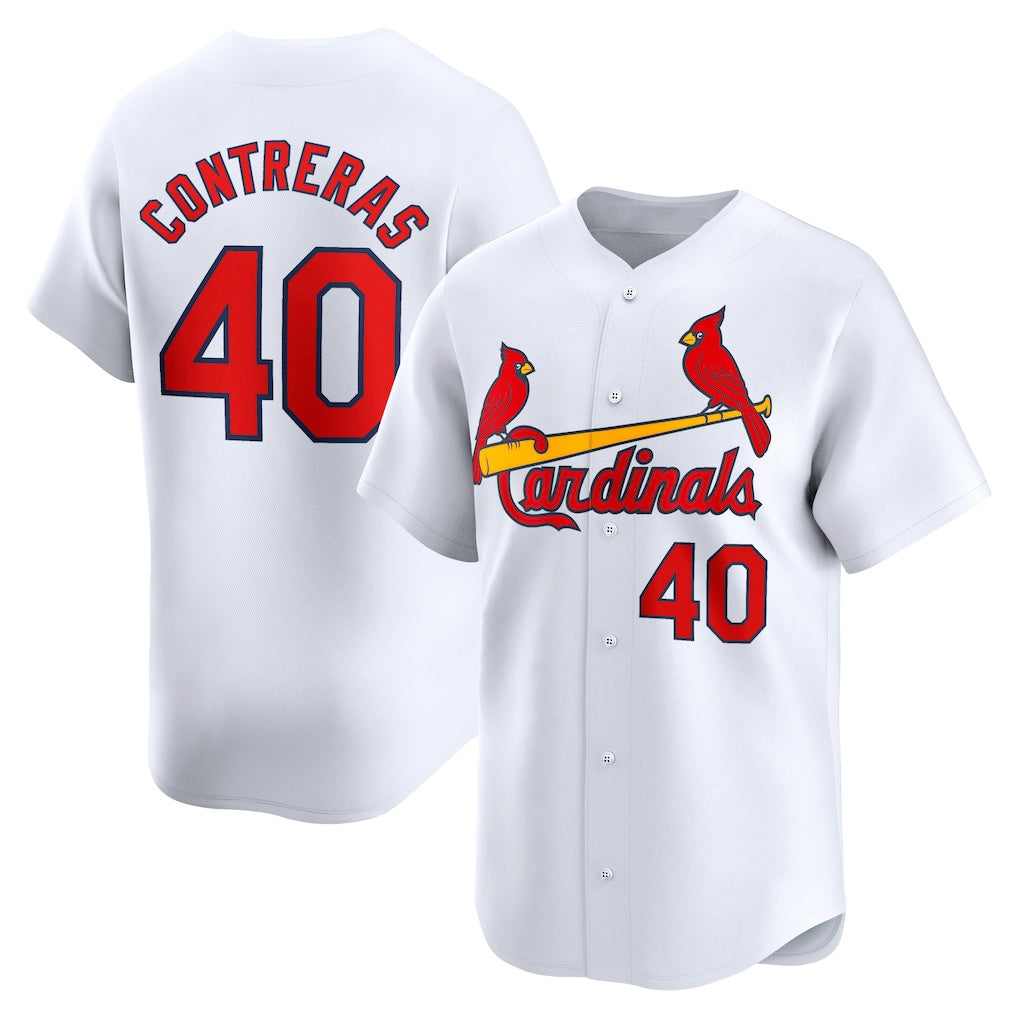 St. Louis Cardinals #40 Willson Contreras White MWATKINS Home Limited Player Jersey