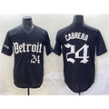 Detroit Tigers #24 Miguel Cabrera Black MWATKINS 'Motor Gothic Edition' Vapor Premier Limited Stitched Jersey