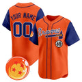 Custom Atlanta Braves x Dragon Ball Royal Orange MWATKINS Vapor Premier Limited Jersey - All Stitched