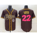 San Diego Padres #22 Juan Soto Brown MWATKINS NEW 2023 City Connect Cool Base Stitched Jersey 2