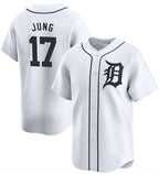 Detroit Tigers #17 Jace Jung White MWATKINS 2024 Home Limited Stitched Jersey