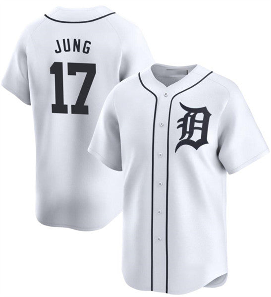 Detroit Tigers #17 Jace Jung White MWATKINS 2024 Home Limited Stitched Jersey