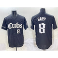 Chicago Cubs #8 Ian Happ Black MWATKINS 'Gothic North Side Edition' Vapor Premier Limited Stitched Jersey
