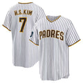 San Diego Padres #7 Ha Seong Kim White MWATKINS Stitched Cool Base White Jersey