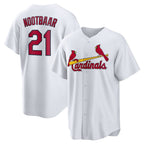 St. Louis Cardinals #21 Lars Nootbaar White MWATKINS Home Replica Jersey