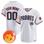 Custom San Diego Padres x Dragon Ball White MWATKINS Vapor Premier Limited Jersey - All Stitched