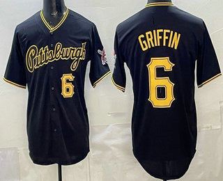 Pittsburgh Pirates #6 Konnor Griffin Black MWATKINS Alternate Limited Jersey