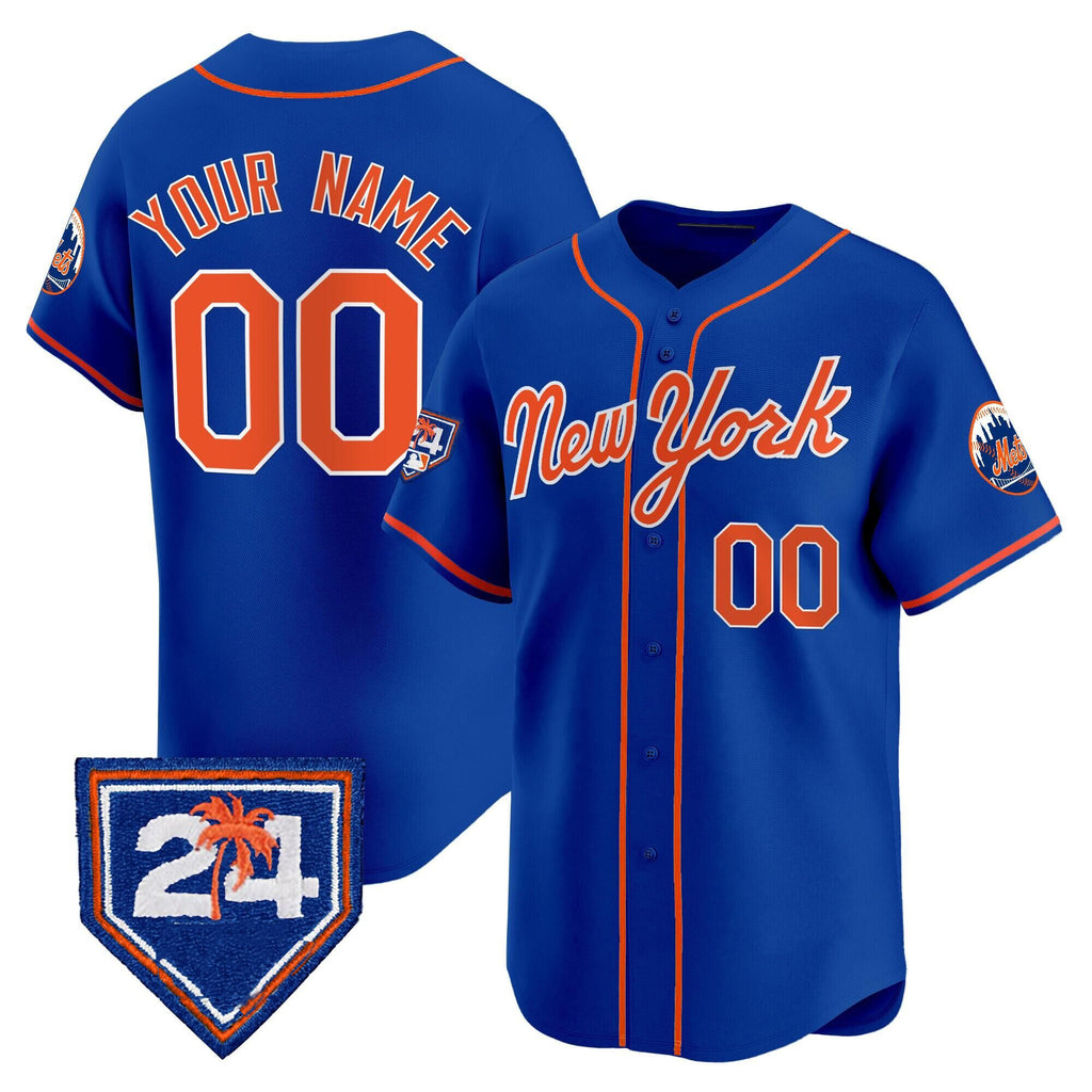 Cutsom New York Mets Active Player Royal MWATKINS 2024 Spring Training Vapor Premier Limited Stitched Jersey