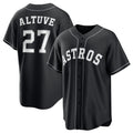 Houston Astros #27 Jose Altuve Black MWATKINS Lights Out Limited Stitched Jersey