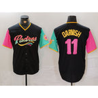 San Diego Padres #11 Yu Darvish Black MWATKINS Fashion Jersey