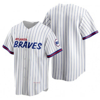 Atlanta Braves Blank 2021 White MWATKINS City Connect Stitched Jersey