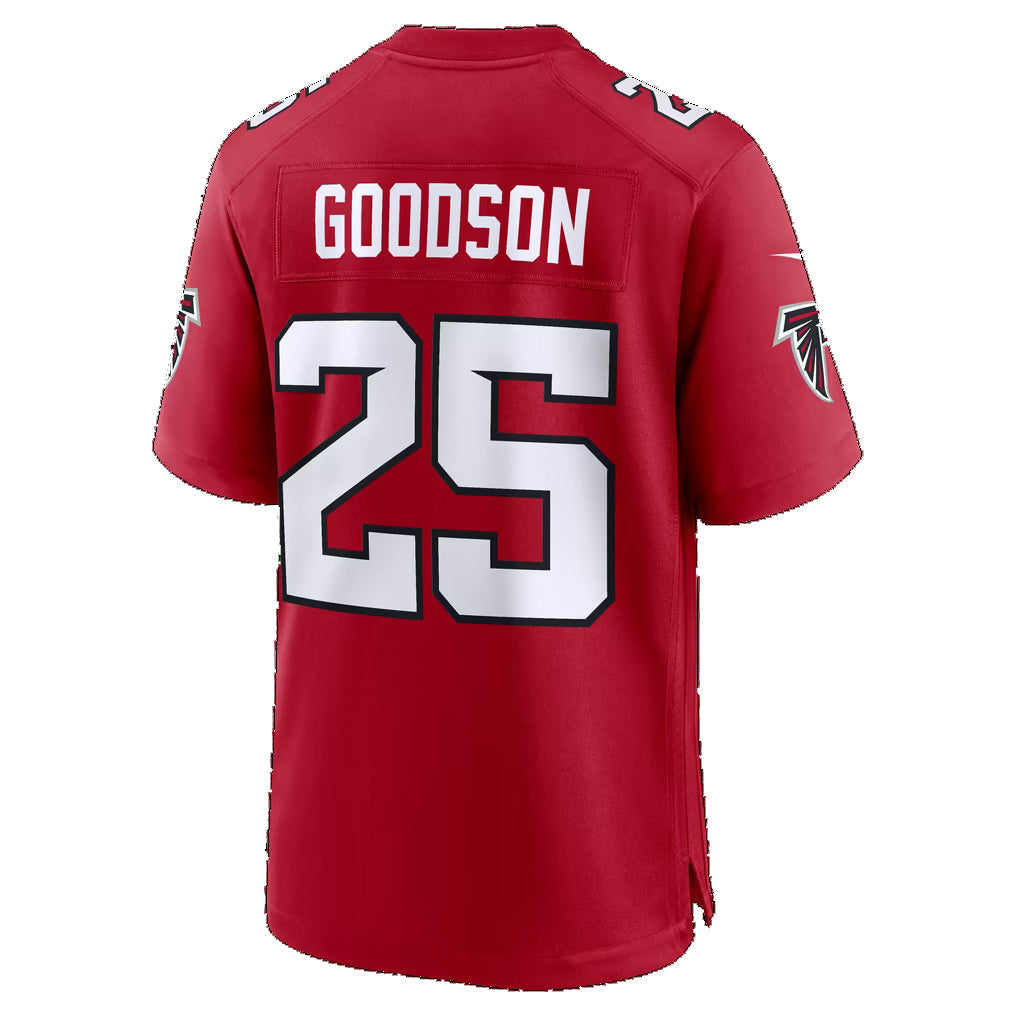 A.Falcons #25 Tyler Goodson Red Team Game Football jersey MWATKINS
