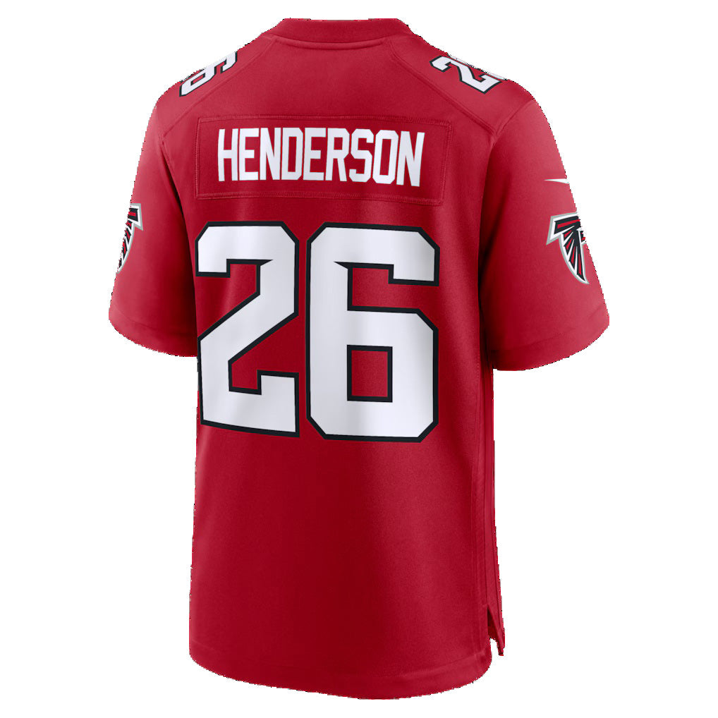 A.Falcons #26 CJ Henderson Red Team Game Stitched Football Jerseys