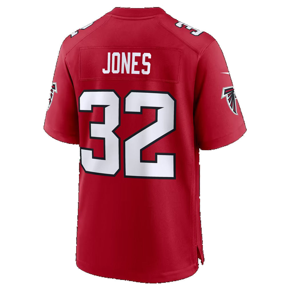 A.Falcons #32 Cash Jones Red Team Game Football jersey MWATKINS