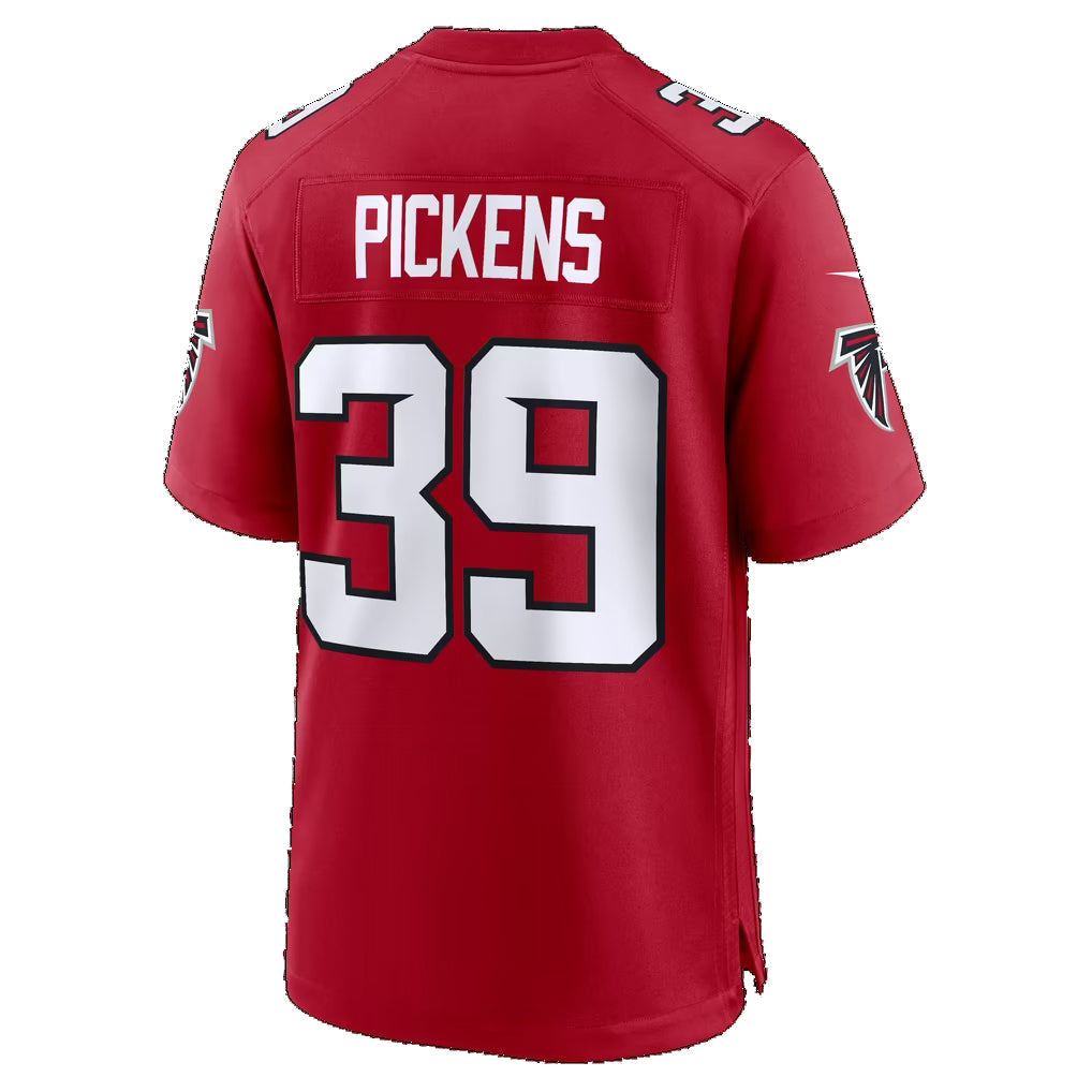 A.Falcons #39 Zacch Pickens Red Team Game Football jersey MWATKINS