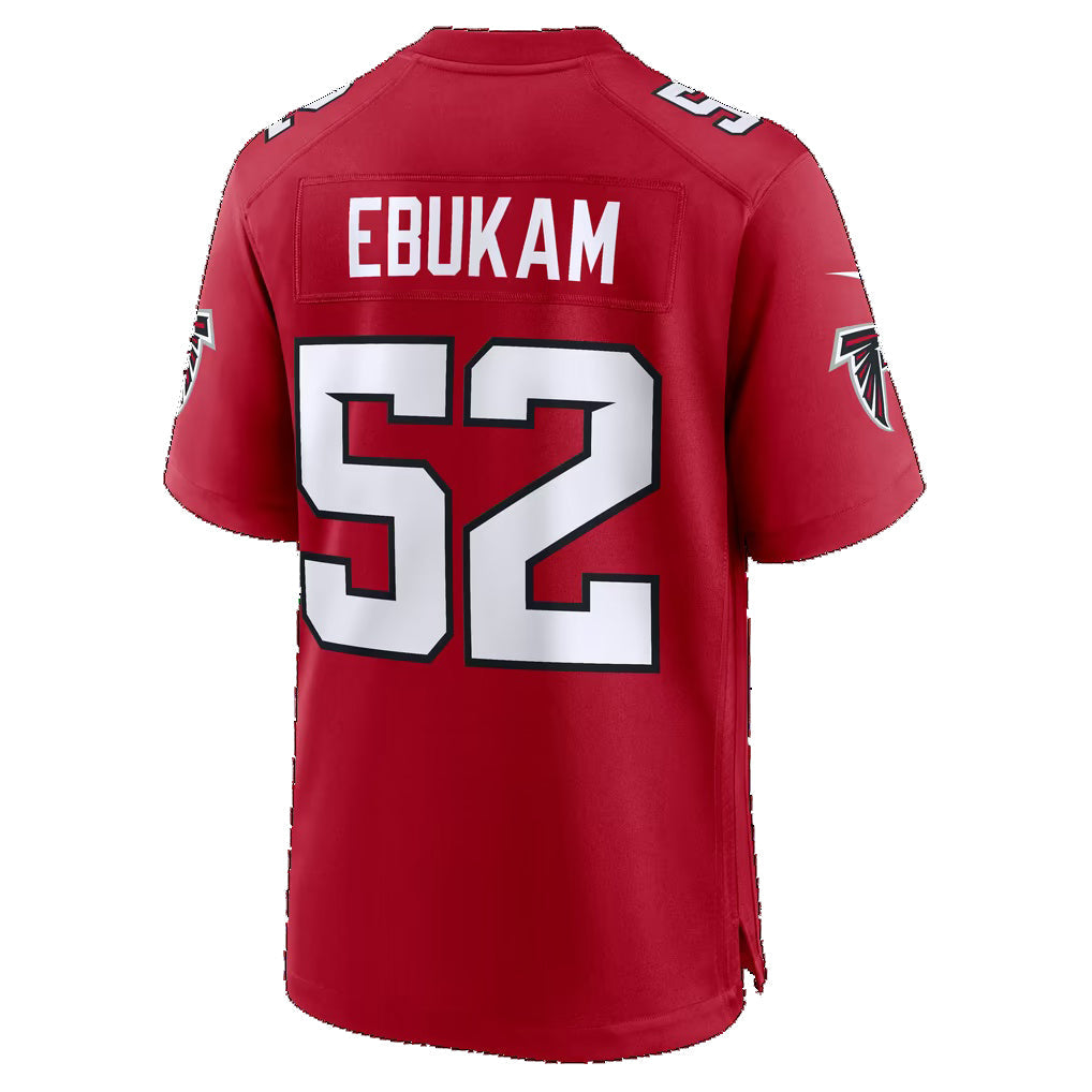 A.Falcons #52 Samson Ebukam Red Team Game Football jersey MWATKINS