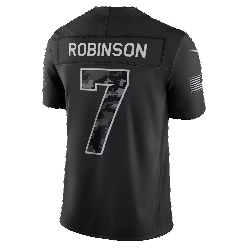 A.Falcons #7 Bijan Robinson Black 2026 Salute to Service Stitched Limited Football jersey MWATKINS