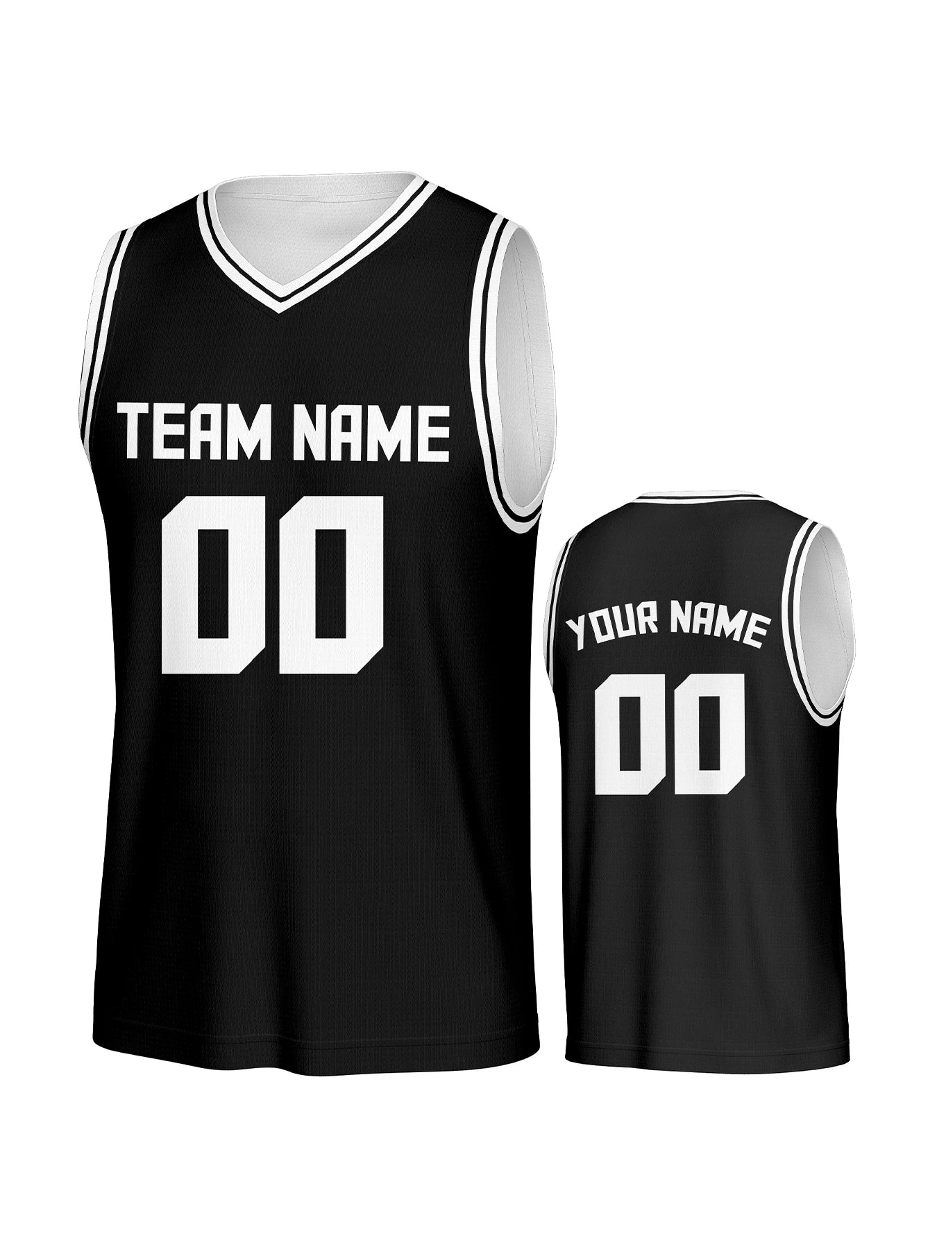 Custom Basketball Jersey Black Personalized Printed Your Own Name Number Men/Women/Kids Quick Dry Sleeveless Shirts