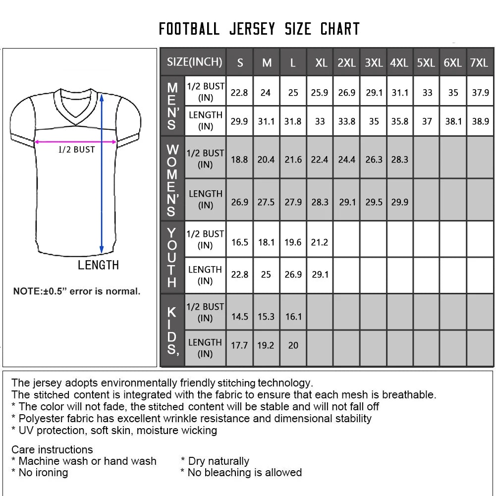 Custom Football Jersey, White American Football Shirt with Name Number, Personalized Gifts for Football Lovers Men Women Youth