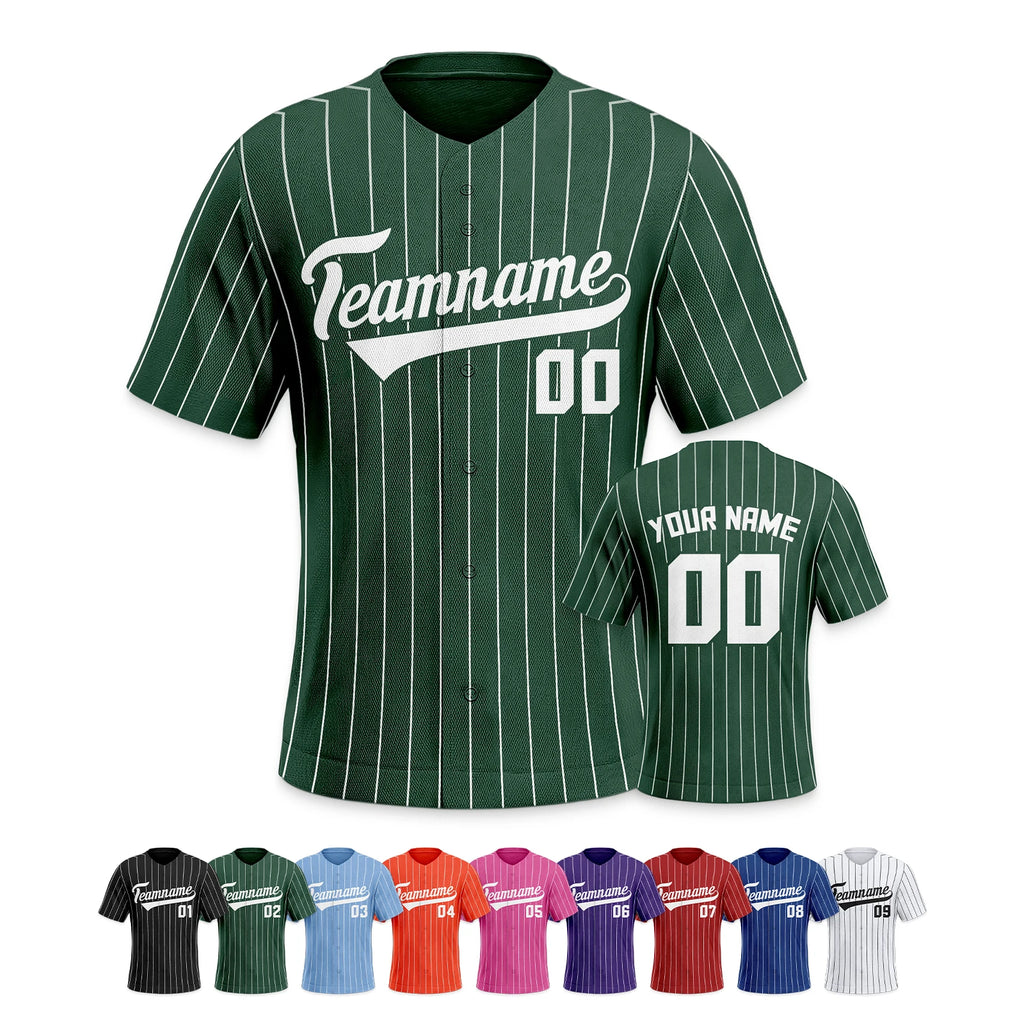 Men's Custom Baseball Jersey Solid Pinstripe Personalized Name Number Printing Fans Gift Baseball Team Shirt for Sportswear