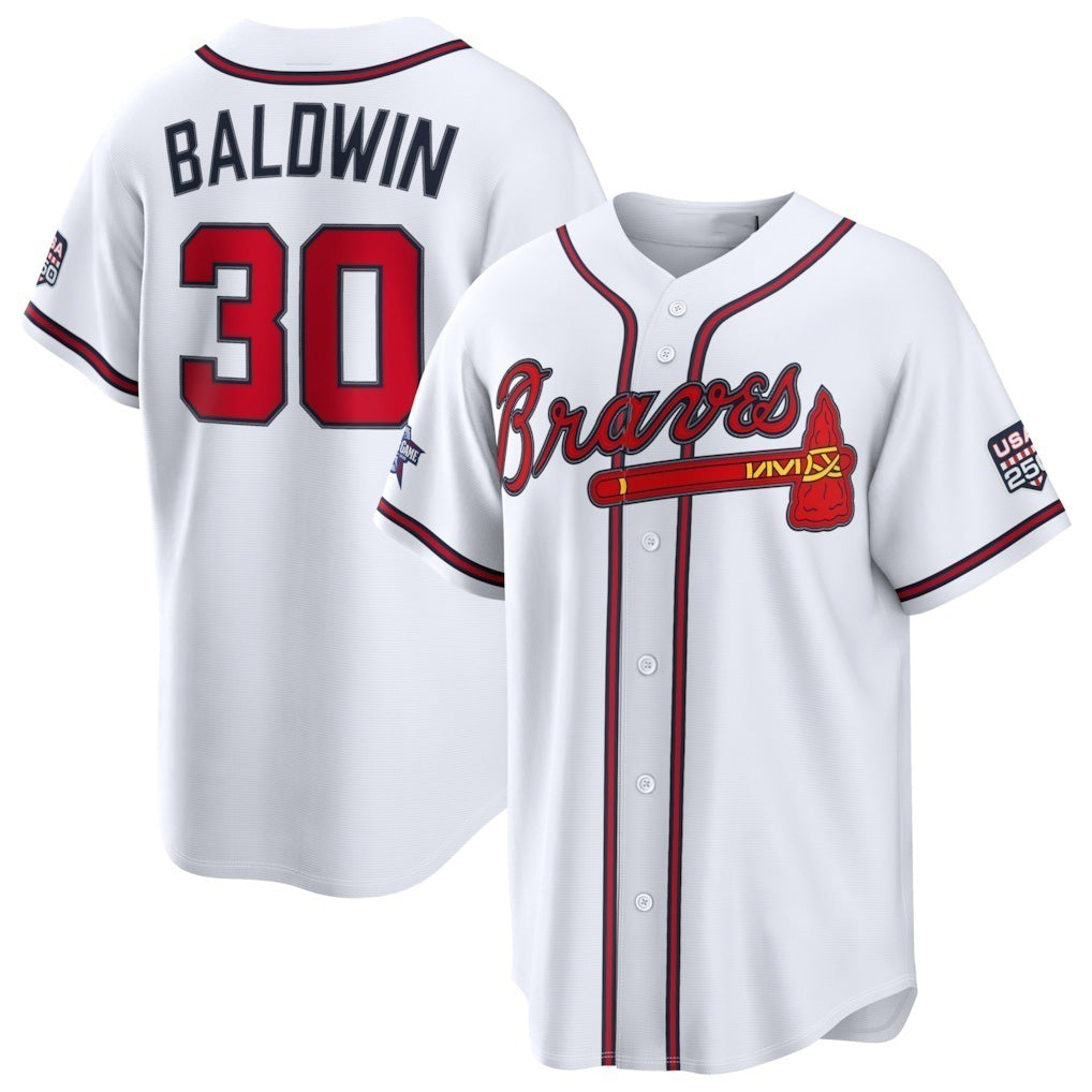 Atlanta Braves #30 Drake Baldwin 2026 All-Star Game White Replica Stitched Baseball Jerseys
