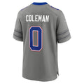 B.Bills #0 Keon Coleman Gray Nickel City Game Stitched Football Jerseys