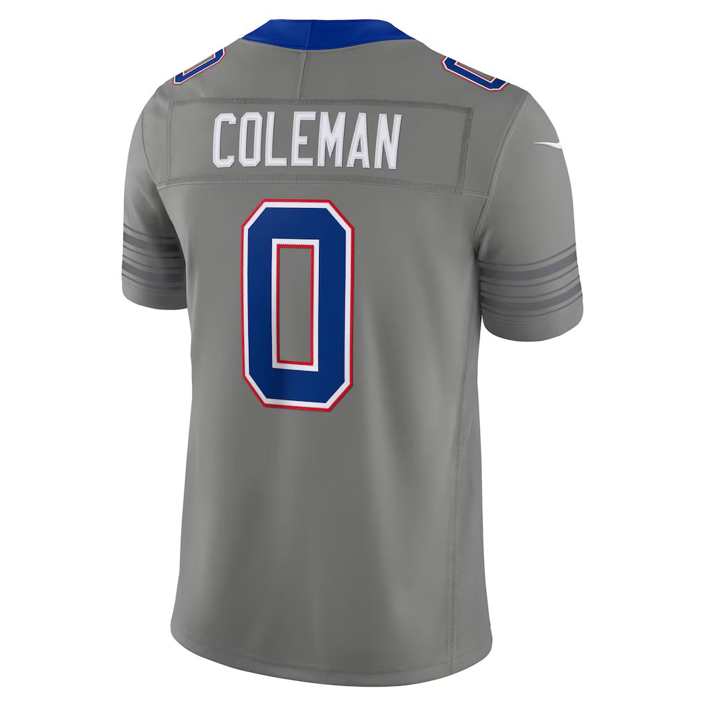 B.Bills #0 Keon Coleman Gray Nickel City Vapor F.U.S.E. Limited  Stitched Football Jerseys