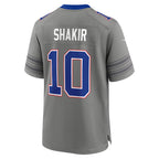 B.Bills #10 Khalil Shakir Gray Nickel City Game Stitched Football Jerseys