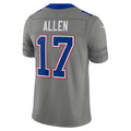 B.Bills #17 Josh Allen Gray Nickel City Vapor F.U.S.E. Limited Stitched Football Jerseys