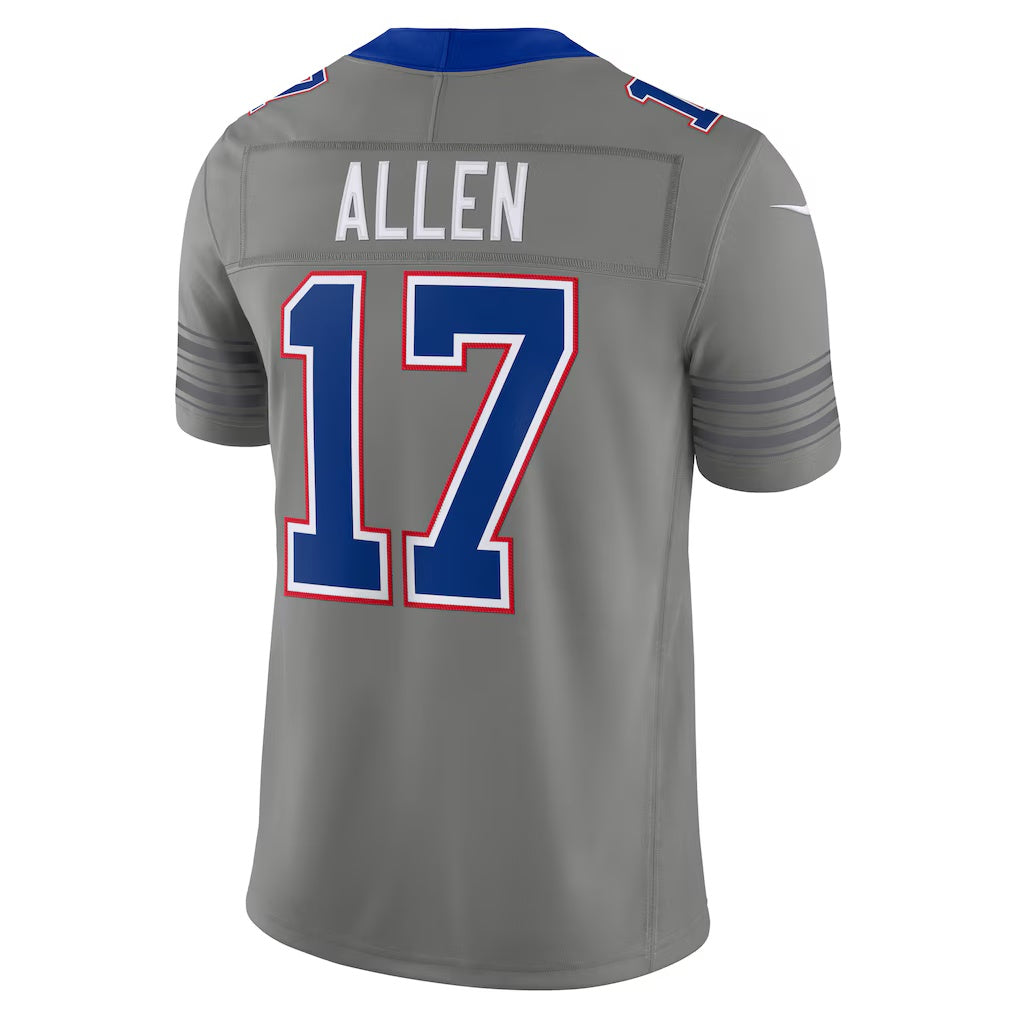 B.Bills #17 Josh Allen Gray Nickel City Vapor F.U.S.E. Limited Stitched Football Jerseys