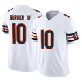 MWATKINS C.Bears #10 Luther Burden III Player White Vapor F.U.S.E. Limited Home Game Stitched Jerseys