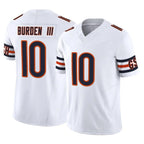 MWATKINS C.Bears #10 Luther Burden III Player White Vapor F.U.S.E. Limited Home Game Stitched Jerseys