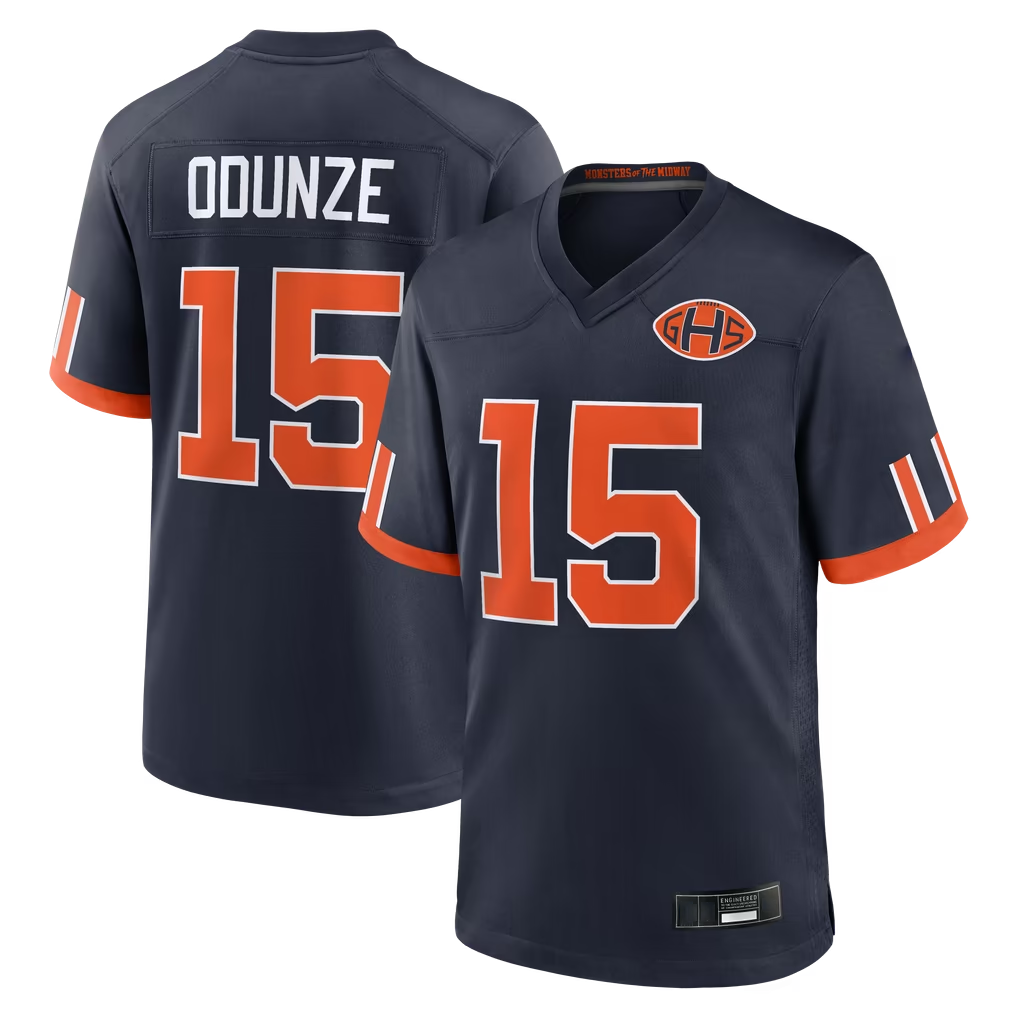 MWATKINS C.Bears #15 Rome Odunze Navy 2026 Rivalries Collection Game Stitched Jerseys