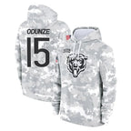 MWATKINS C.Bears #15 Rome Odunze Player Arctic Camo Salute to Service Pullover Hoodies Limited Stitched Jerseys