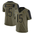MWATKINS C.Bears #15 Rome Odunze Player Olive Salute to Service Limited Stitched Jerseys