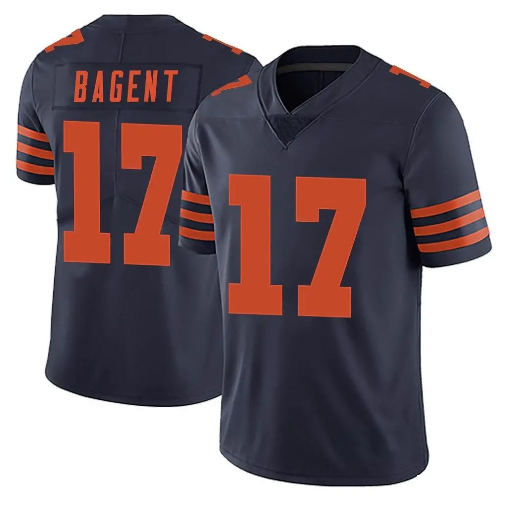 MWATKINS C.Bears #17 Tyson Bagent Player Navy Blue Alternate Vapor Untouchable Limited Stitched Jerseys