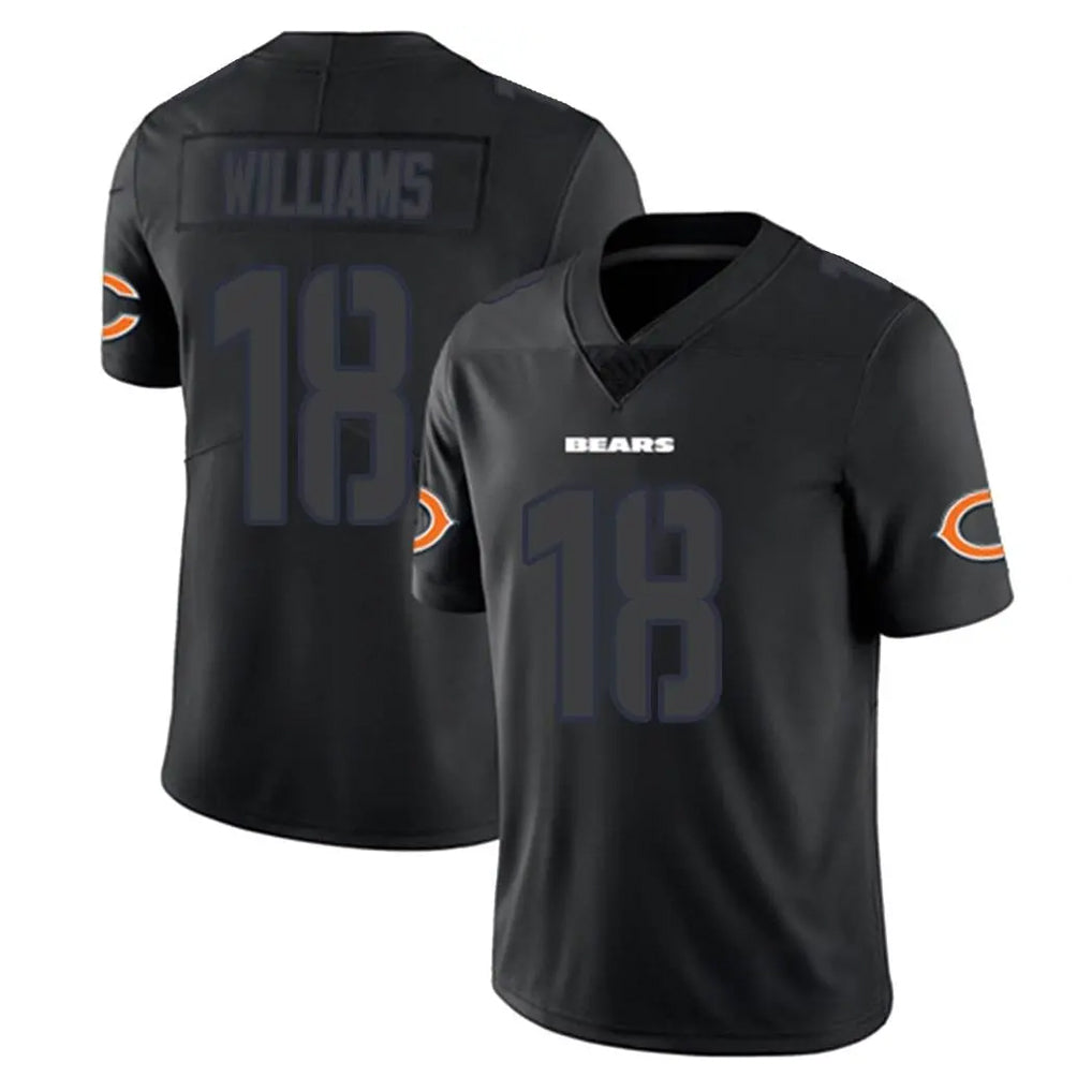 MWATKINS C.Bears #18 Caleb Williams Player Black Impact Limited Game Stitched Jerseys