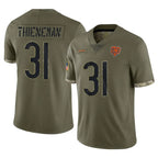 MWATKINS C.Bears #31 Dillon Thieneman Player Olive Salute to Service Limited Game Stitched Jerseys