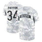 MWATKINS C.Bears #34 Walter Payton Player Arctic Camo Salute to Service Performance T-Shirt Limited Stitched Jerseys