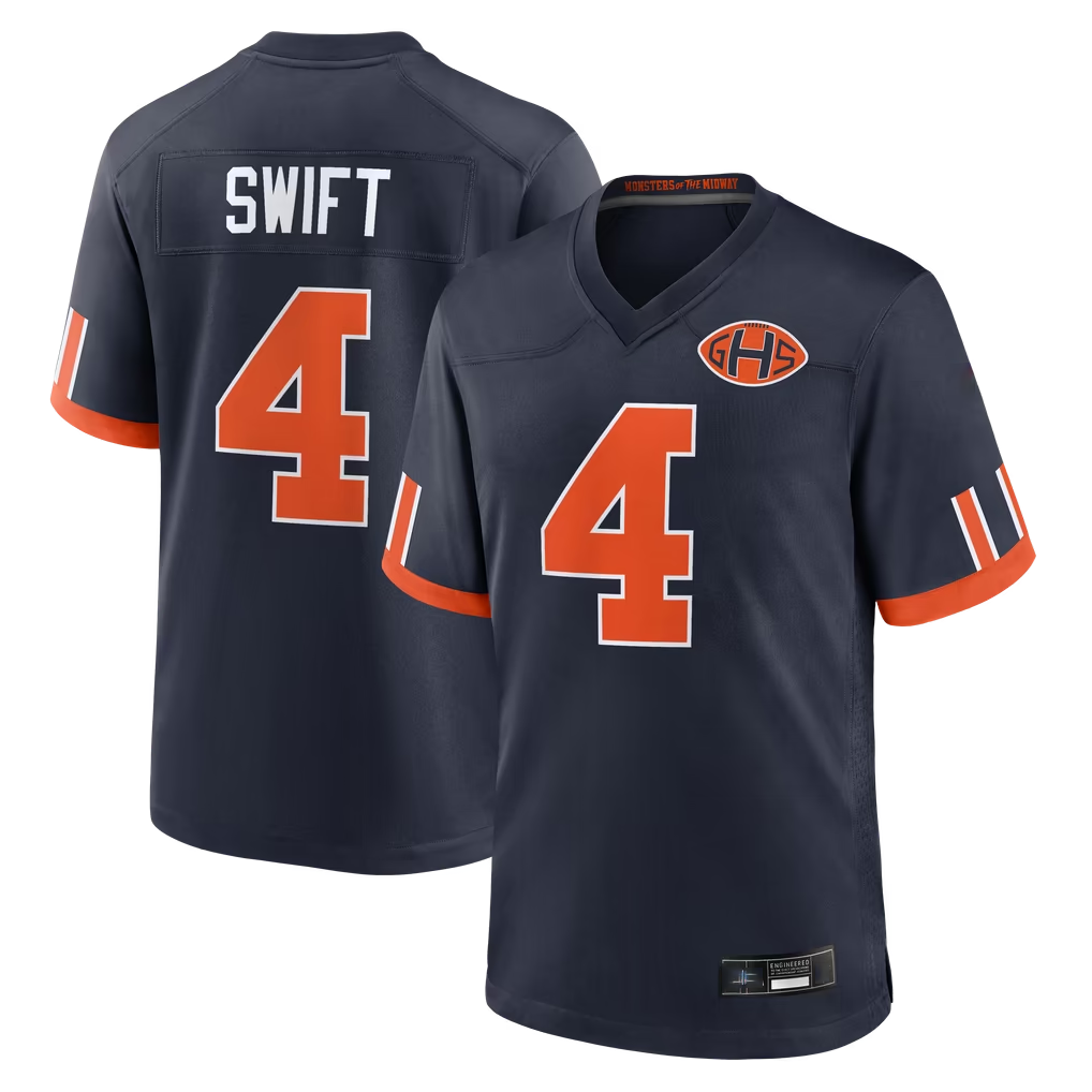 MWATKINS C.Bears #4 D'Andre Swift Navy 2026 Rivalries Collection Game Stitched Jerseys