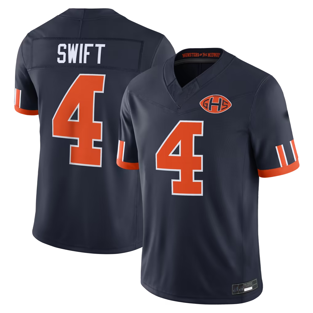 MWATKINS C.Bears #4 D'Andre Swift Navy 2026 Rivalries Collection Limited Stitched Jerseys
