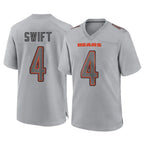 MWATKINS C.Bears #4 D'Andre Swift Player Gray Atmosphere Fashion Game Stitched Jerseys