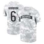 MWATKINS C.Bears #6 Kyler Gordon Player Arctic Camo Salute to Service Performance T-Shirt Limited Stitched Jerseys