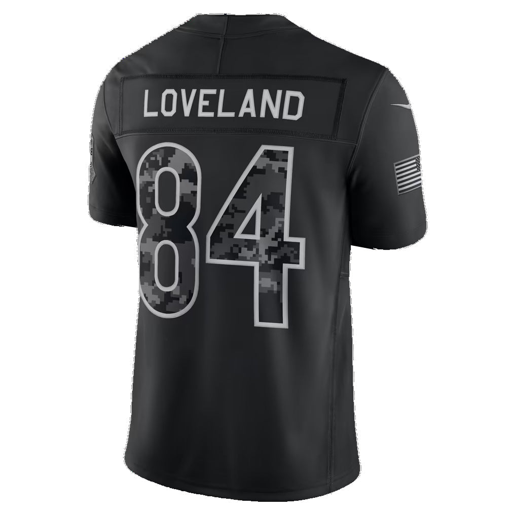 C.Bears #84 Colston Loveland Black 2026 Salute to Service Stitched Limited Football jersey MWATKINS