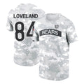 MWATKINS C.Bears #84 Colston Loveland Player Arctic Camo Salute to Service Performance T-Shirt Limited Stitched Jerseys