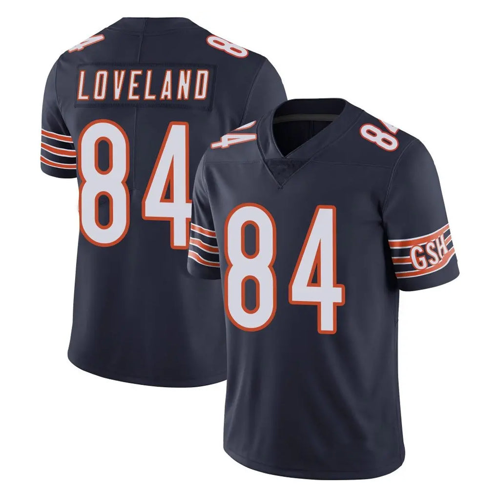MWATKINS C.Bears #84 Colston Loveland Player Navy Vapor Untouchable Limited Home Game Stitched Jerseys