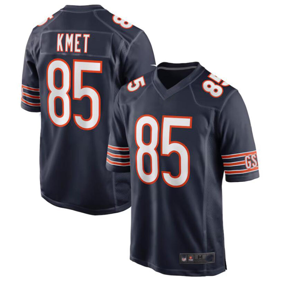 MWATKINS C.Bears #85 Cole Kmet Navy Player Game Jersey American Stitched Jerseys