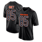 MWATKINS C.Bears #85 Cole Kmet Player Carbon Black Fashion Game Stitched Jerseys