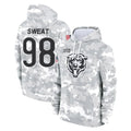 MWATKINS C.Bears #98 Montez Sweat Player Arctic Camo Salute to Service Pullover Hoodies Limited Stitched Jerseys