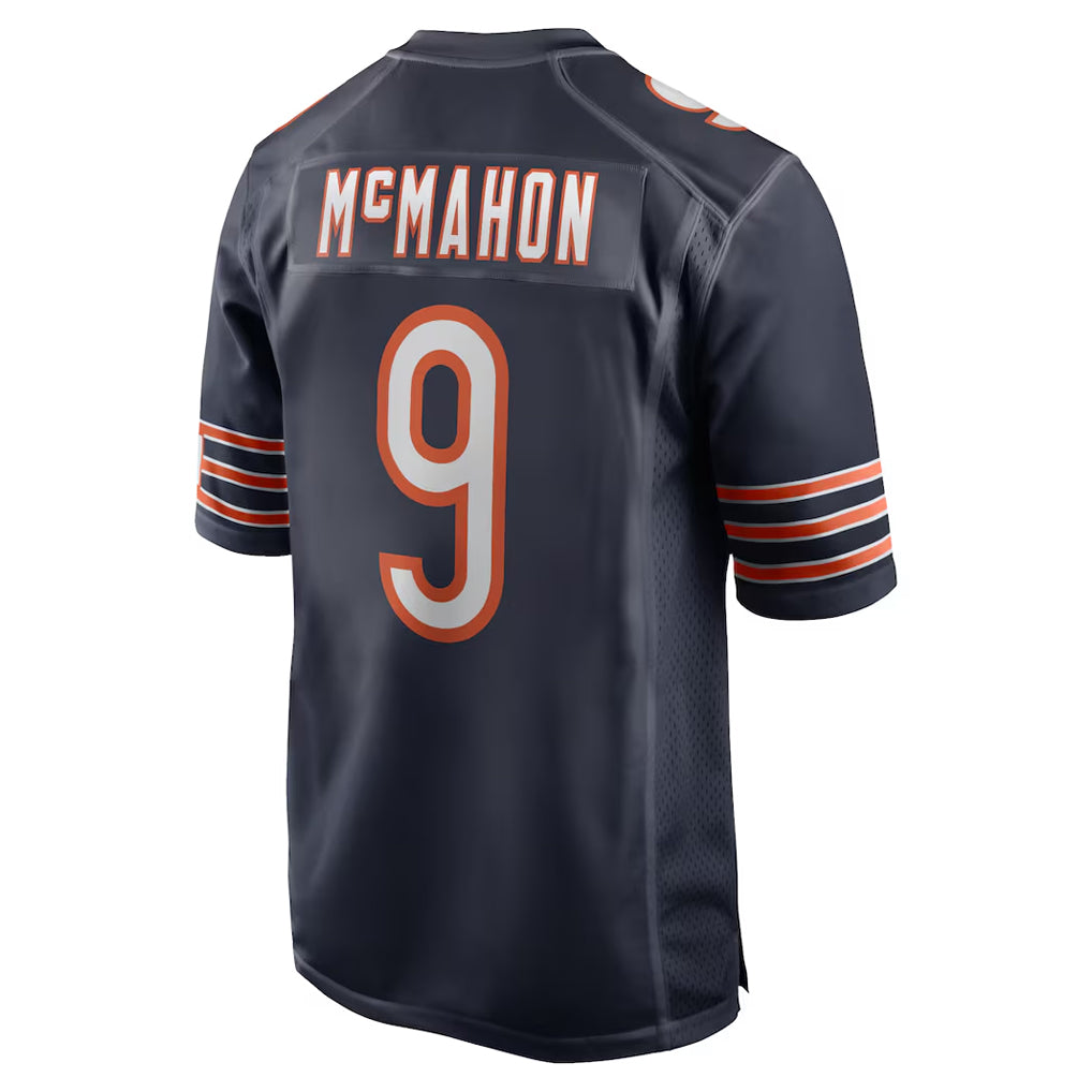 MWATKINS C.Bears #9 Jim McMahon Player Navy Home Game Stitched Jerseys